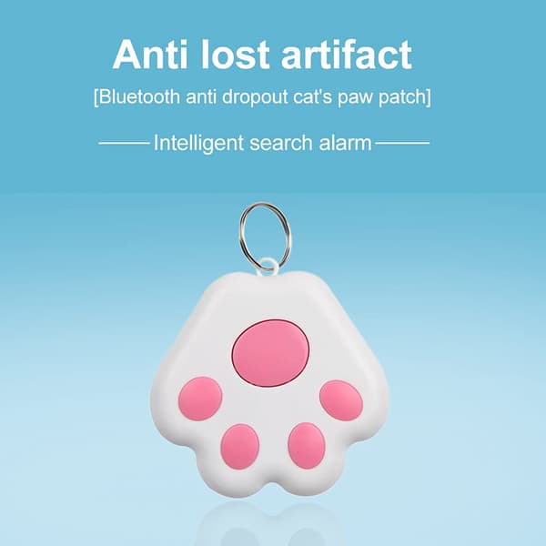 GPS-tracker til hund kat, GPS-tracker til børn ældre, nøglefinder, mini GPS-tracker lokalisator til kæledyr, nøgler pung taske børn (pink)