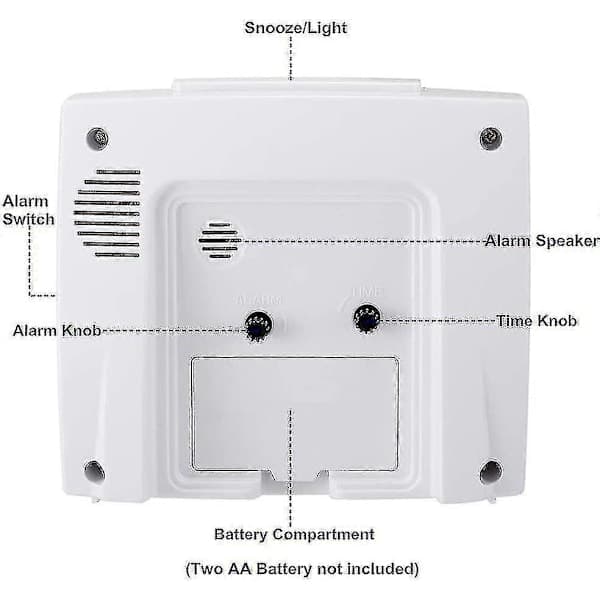 Silent, Non-Ticking Alarm Clock for Seniors with Snooze and Backlight [JUN]