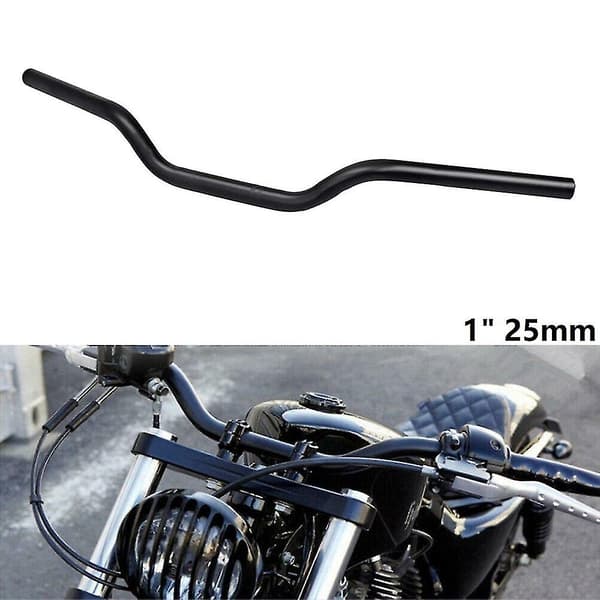 Motorcykelstyr Drag Bars 1 tomme (25 mm) Tracker til Sportster Xl 883 1200 Sort