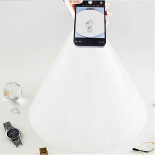 Conical Diffuser Photo Accessory Light Softbox Portable Mounting Props for Jewelry Product Sp
