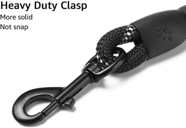 Rope Dog Leash with Soft Padded Handle and Reflective Threads Dur