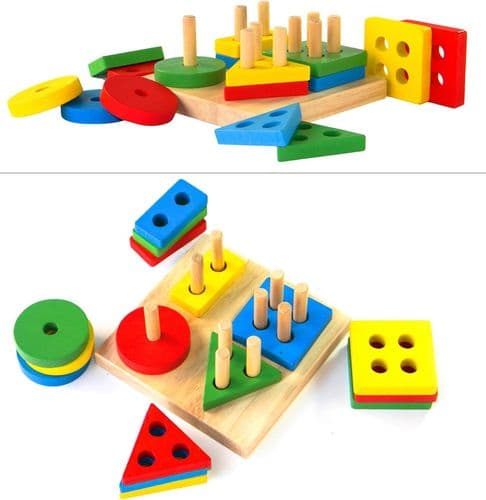 Montessori Legetøj Pædagogisk Trælegetøj til Børn Tidlig Læring