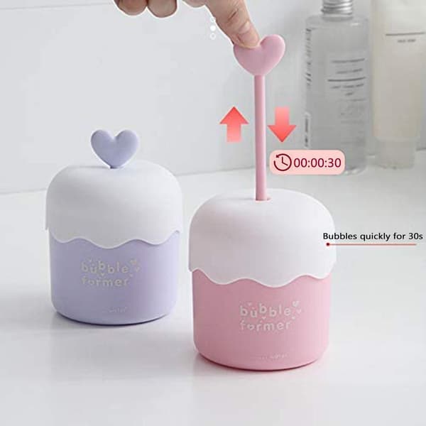 Foam Bubble Maker Cleanser Foamer Cup Facial Cleanser Foaming Machine Cup Cute Skincare Tools A