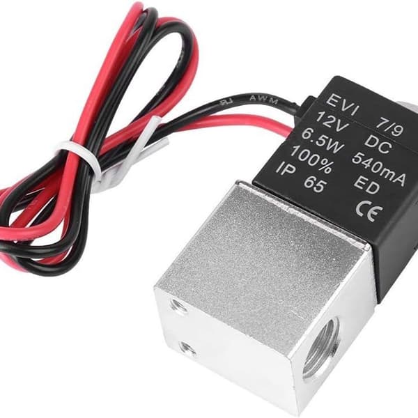 Magnetventil, 12V DC 1/4  \"2-veis normalt lukket 1,2MPa pneumatisk KLB
