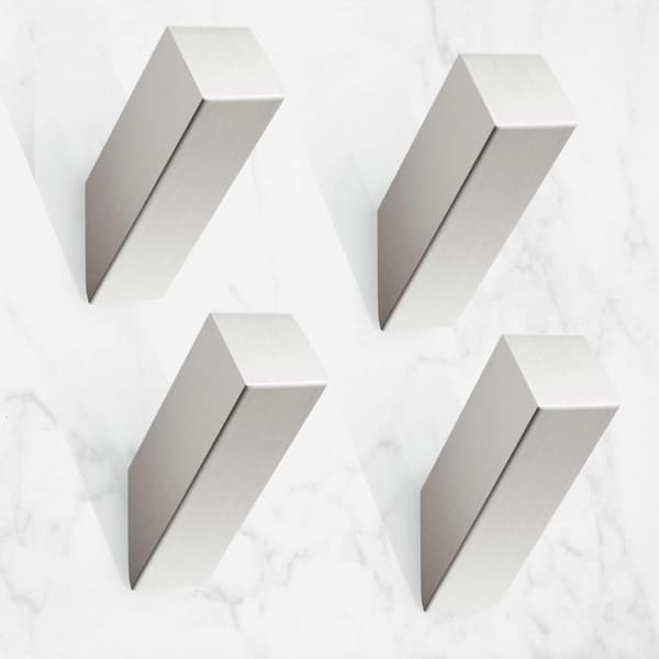 4-pack Handdukskrokar Borstad Nickel Rostfritt Stål Modern Silver för Badrum Vardagsrum