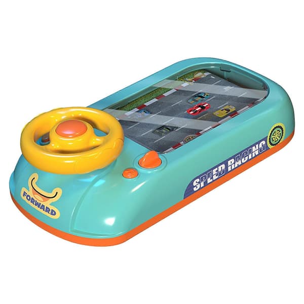 Children's Steering Wheel Simulator Game, Electric Desktop Toy, Avoid Race Car, Big Puzzle Challenge