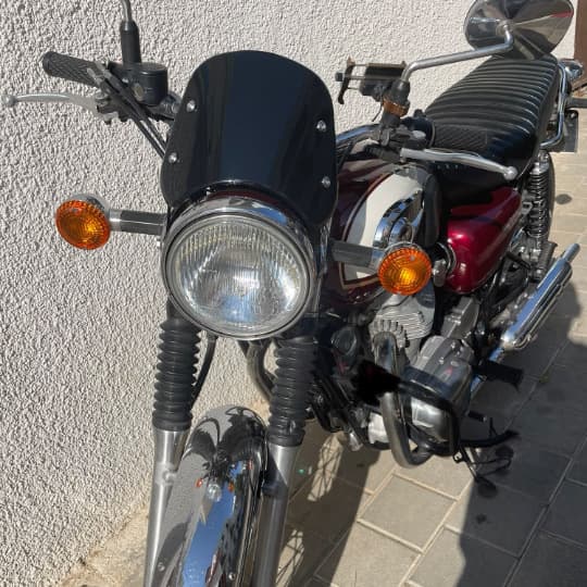 Motorcykelstrålkastares vindruta, modifiering retro vindruta, un