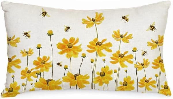 Örngott Daisy Bee Dekoration Solrosblomma Örngott
