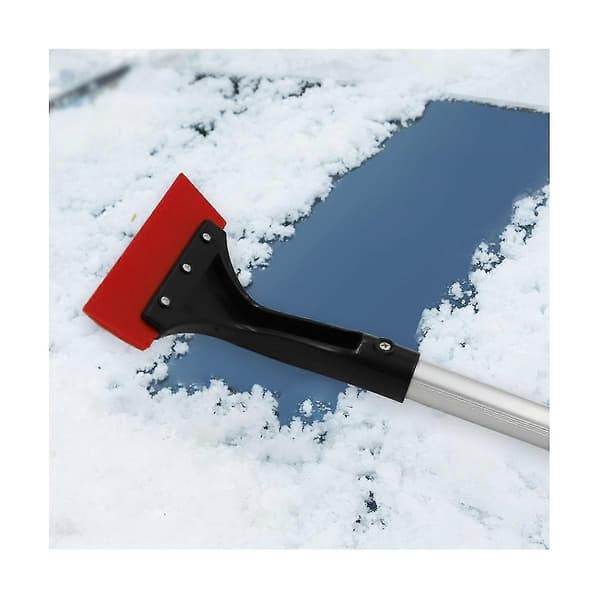 Extendable Ice Scraper Snow Brush Detachable Snow Removal Tool with Foam Handle 360 Swivel Brush