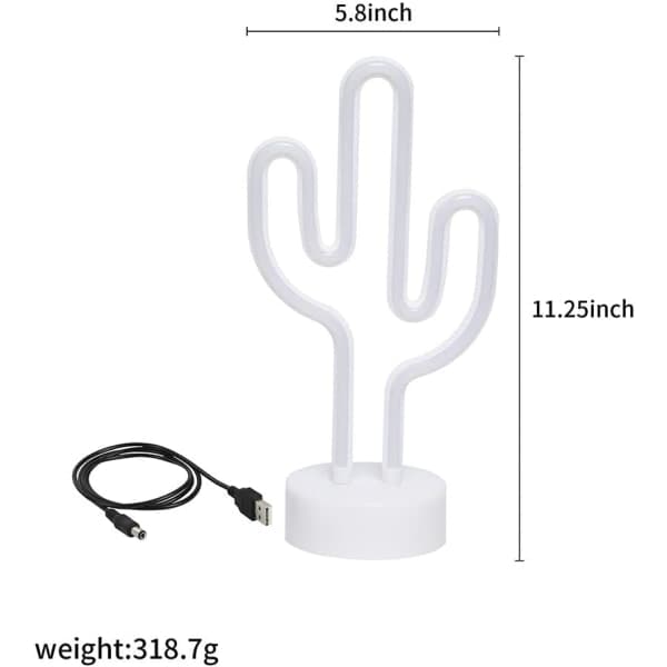 Kaktus LED neonlys kaktus neon natlampe til børn