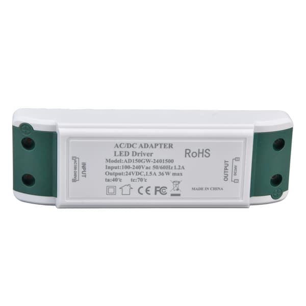 LED-driver 24V DC 1.5A 36W LED-strømforsyning Konstant Strøm 24V Transformator AC100‑240V