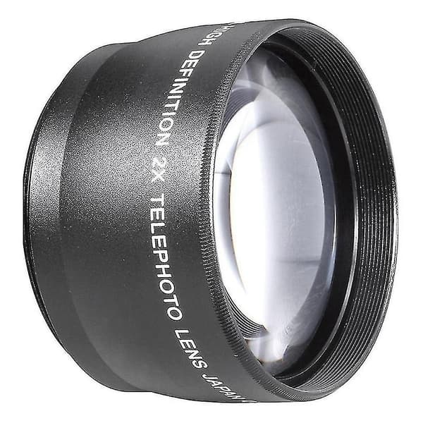55 mm 2X teleobjektiv telekonverter för 18-55 mm