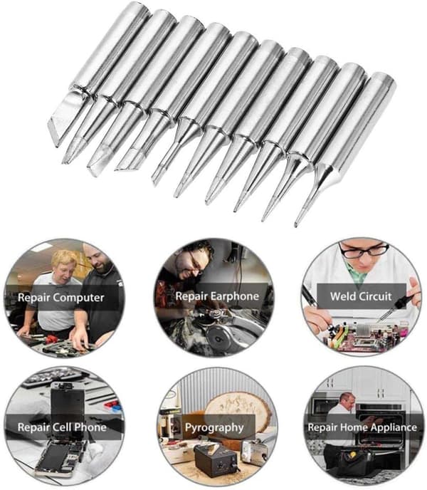10 stk 900M Erstatningsloddespidser Kit Loddespidser