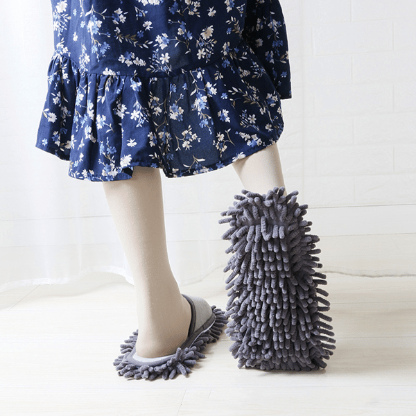 Mikrofiber Moppetøfler - Canvas Chenille Mopping Støvsko M