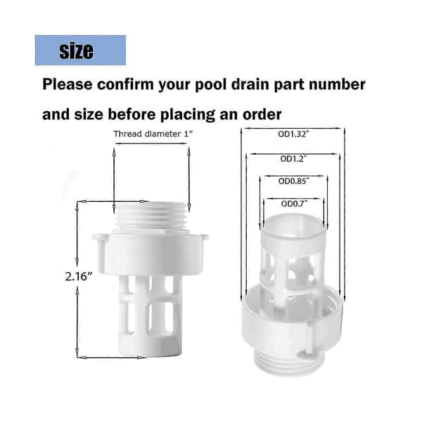 Drain Plug Connector Replacement for Hose, 10184, Round Pool/Garden Hose, 2-Pack