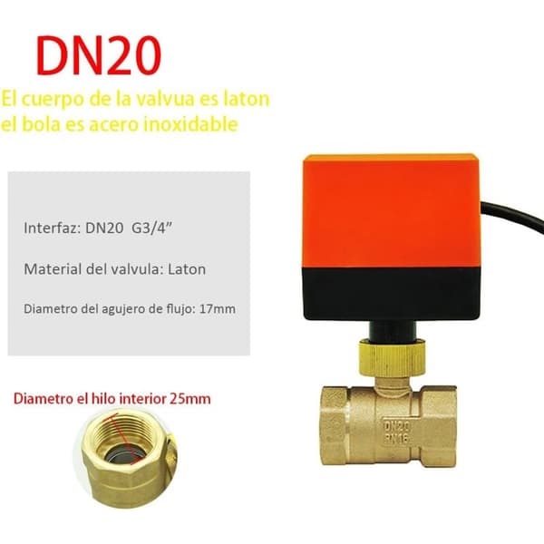 Motoriseret kugleventil 2-vejs AC220V AC24V DC12V DN15 DN20 DN25 DN32 DN40 DN50 Kompatibel med HVAC-systemer