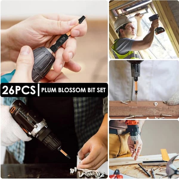 26 stk T7-T40 Slag Torx Bits Sæt Skruetrækker Borebits Sikkerhed Tamper-proof