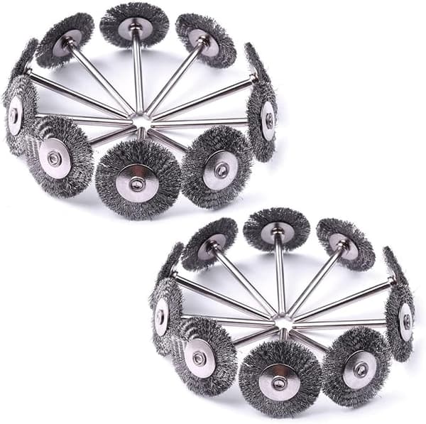 ATOPLEE 20 stk 1 tomme/25 mm skærebørste mini stålbørste til Die G
