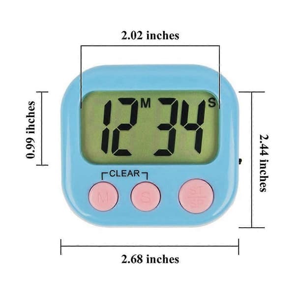 6-pack Digitala Små Timers för Barn med LCD-Skärm för Klassrum, Läxor, Träning
