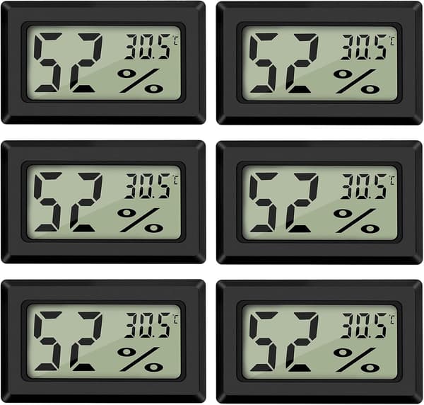 (6 st) Mini digital LCD-termometer hygrometer temperatur fuktighet -50~70℃ 10%~99% RH Bärbar termometer termohygrometer