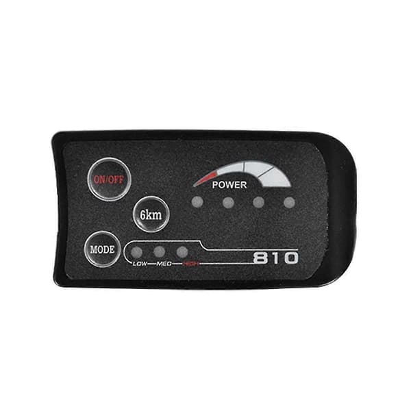 6PIN S810 E-Bike LED Display Måler IP65 24V 36V 48V 60V til Elcykel Måler