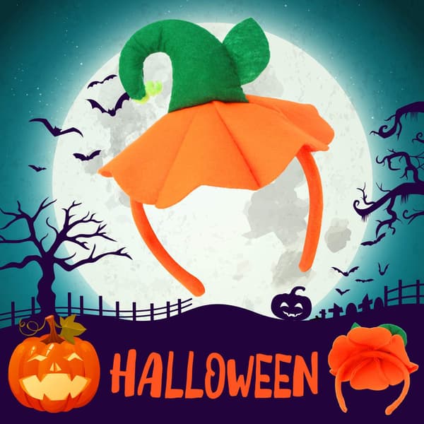 Halloween Gresskar Hodebånd Halloween Kostyme Gresskar Hodeplagg Gresskar Gul Pumpkin Yellow