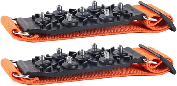 - och snöbroddar 7-broddar grepp Anti-halk-grepp för skor orange Orange