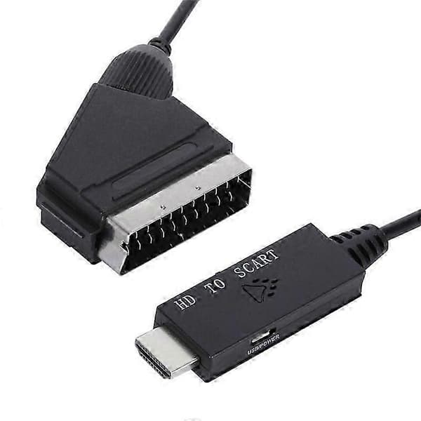HDMI-kompatibel til Scart-tilkoblingskabel 1M Lyd-/videokonverterer