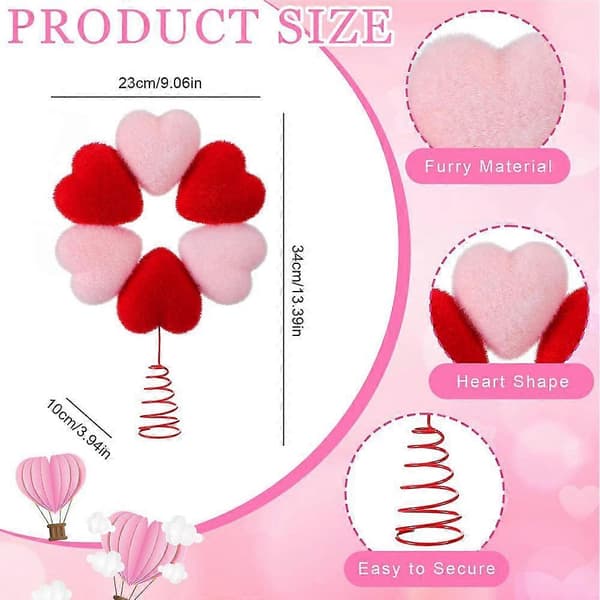 Valentine's Day Tree Topper Romantic Decor Large Plush Heart Tree Topper (FMY)