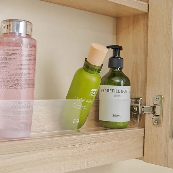 Transparent Acrylic Shelf Divider - Anti-Fall Cabinet Organizer for Kitchen & Bathroom XL XL
