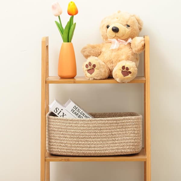 Storage Baskets for Shelves | Closet Storage Baskets | Small Baskets | Toy Basket | 29x19x12 cm | 3-Pack Mixed Brown