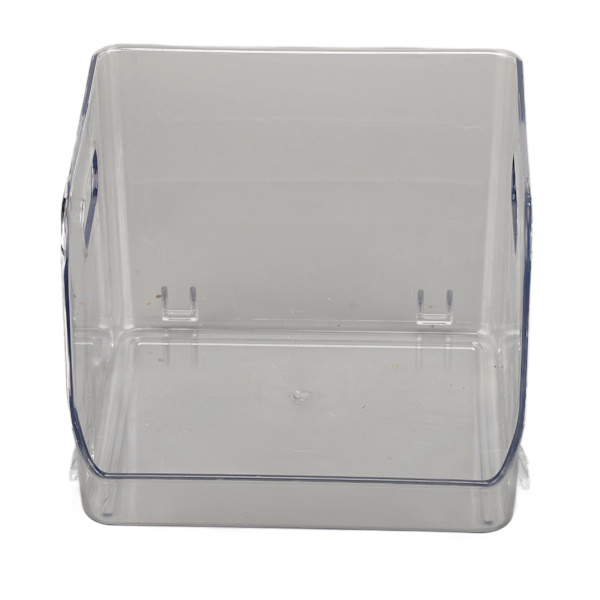 Office Storage Holder Transparent Stackable Design Waterproof Dustproof Double Handles PET Storage Container Small Transparent White