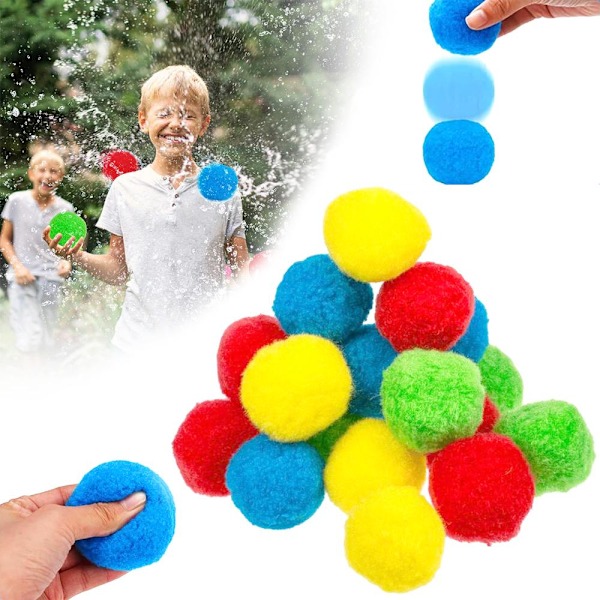 24-pak - Genanvendelige vandbomber - Vandleg Multicolor multifärg