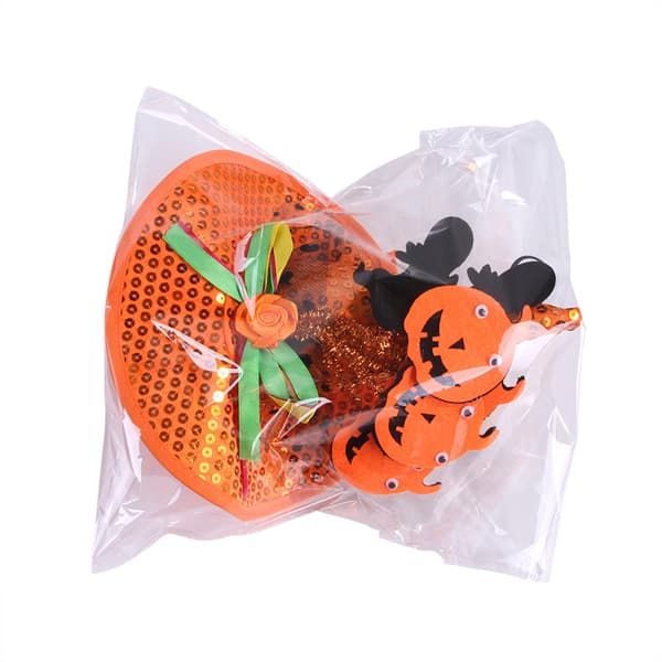 #Hundhatt dekorativ figur pumpa med fladdermus som Halloween-hundleksak#