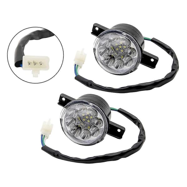 2st 12V LED ATV Framlyktor 125cc 150cc 250cc 300cc Strålkastare För Jcl Baja Kazuma Roketa [db]