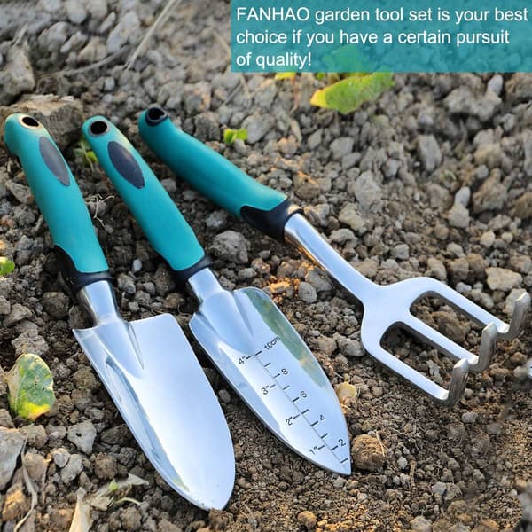 Garden Tools, Three-Piece Cast Aluminum, Heavy Duty Garden Tools