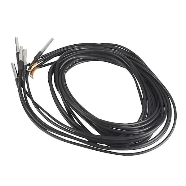 5 stk. Vanntett DS18B20 Temperatursensor, Digital Temperatur Termisk Kabeltemperatur (-55- +125)