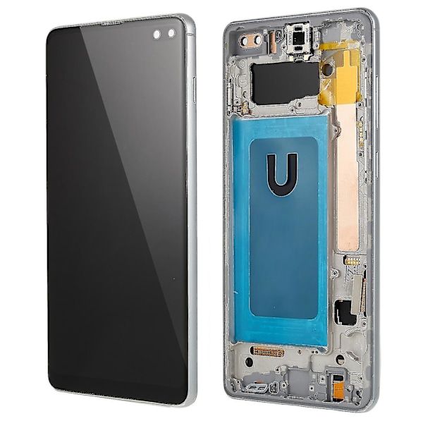 For Samsung Galaxy S10 Plus G975 LCD-skärm och digitizer-enhet + ram ersättningsdel
