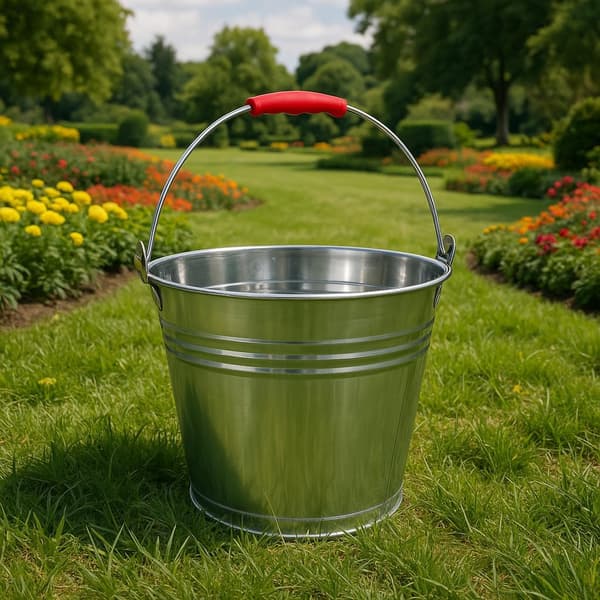 Metalspand - Vandspand, Have, Multipurpose - Rustfrit stål - 8 liter