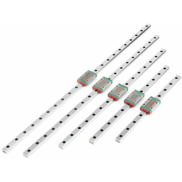 Lineær skinne, 400 lineær glideskinne med vognblok til DIY 3D-printer (400mm)