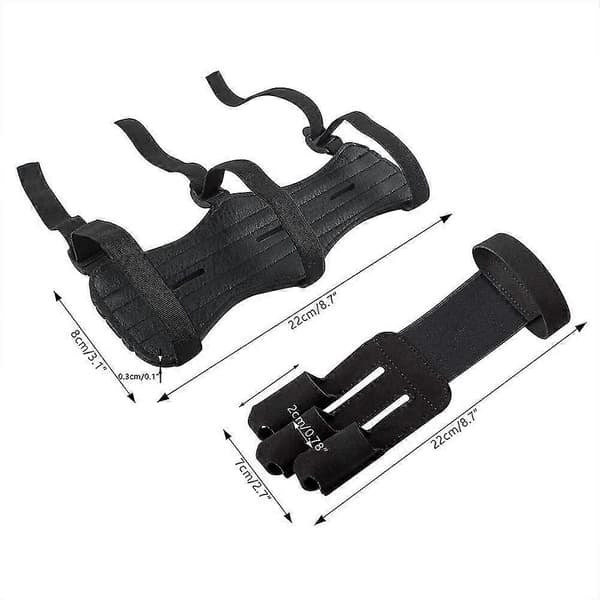 Straight Draw Bow Thickened Arm Guard and Finger Guard (2 Pieces)