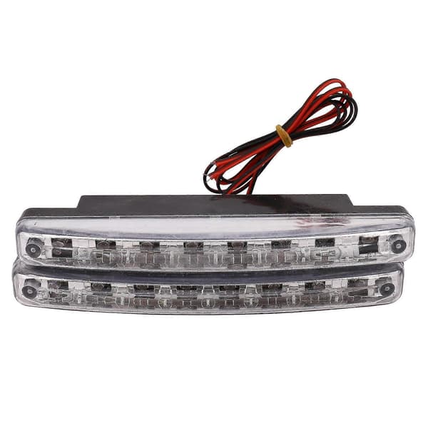 Nyeste 2 stk. høykvalitets superhvite 8 LED kjørelys 12V DC frontlys universell parkering [DB]