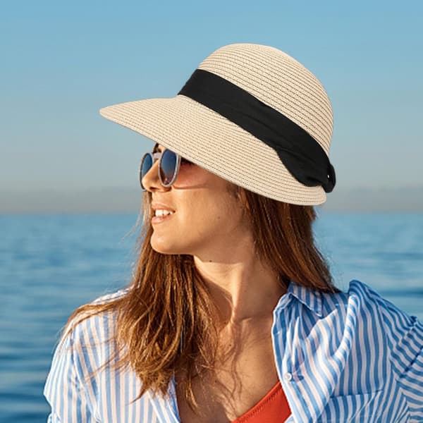 Schlappe strandhatter for kvinner | sammenleggbar Schlapphut lysebrun丨lysebrun - Hellbraun丨hellbraun