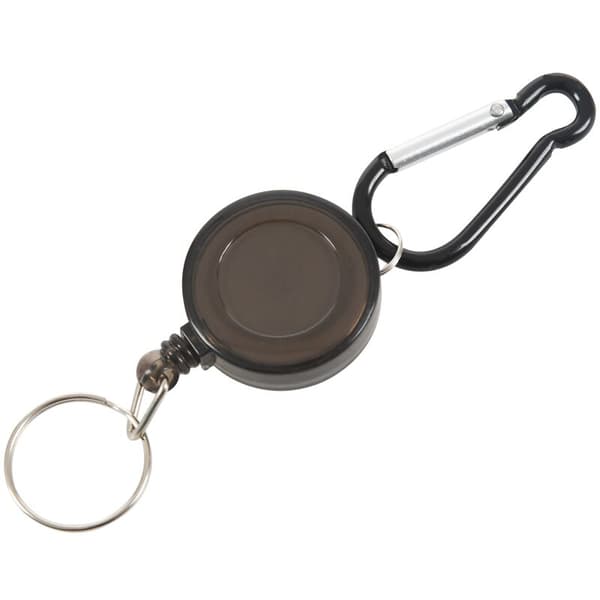 10 x infällbar skrivbords-ID-korthållare, karbinhake nyckelring
