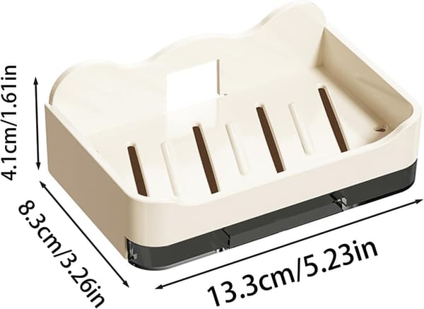 Pieces Soap Dish for Shower, Wall Mounted Soap and Sponge Holder, for Bathroom and Kitchen