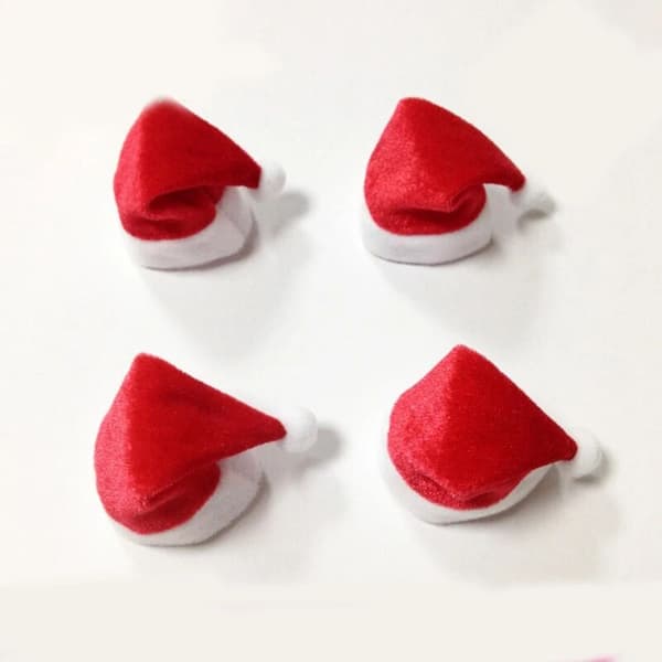 10 st/set Mini Tomteluva Jul Tomteluva Jul Cider Flaskkorkar Julklappsmössor För Nyårsträdsdekoration