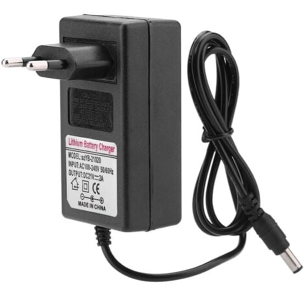 100-240V DC 21V 2A Li-ion Akun Turvalataussovitin EU-pistokkeen vaihto
