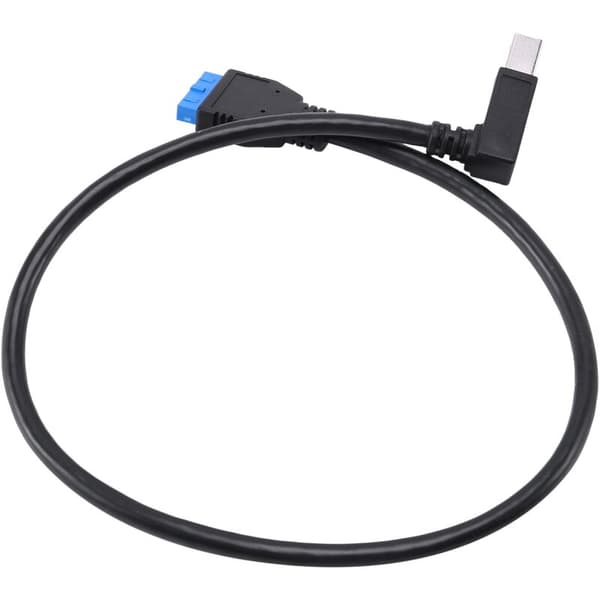 90 graders vinklet USB 3.0 B-type hann til A 3.0 hovedkabel 19-pinners hovedkabel 50 cm