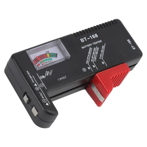 Battery Tester High Accuracy Portable Size Easy Operation Time Saving Battery Checker for AA AAA D C 9V 1.5V Button Cell