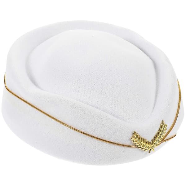 Lentoemännän hattu, esityshattu, lentoemännän hattu, lentoemännän asuste, beige